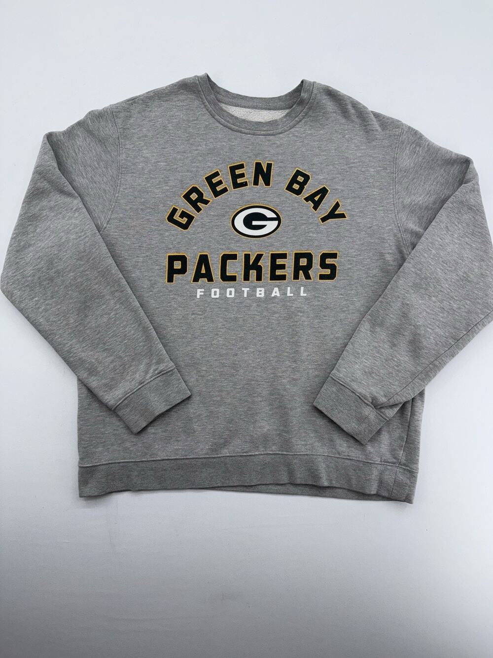 Green Bay Packers Sweatshirt team Apparel Sz Large Gray Crewneck Pullover